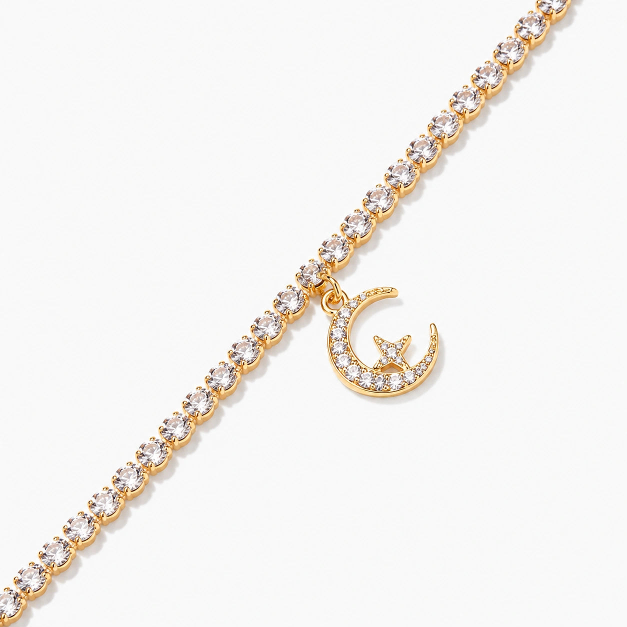 Crescent Moon Radiance Anklet