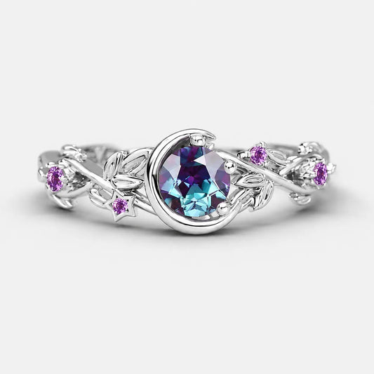Crystal Lunar Bloom Ring