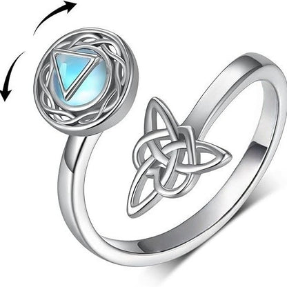 Spinning Moonstone Celtic Ring