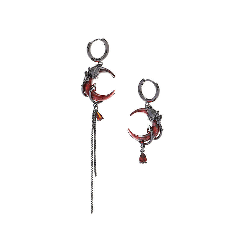 Gothic Blood Moon Earrings