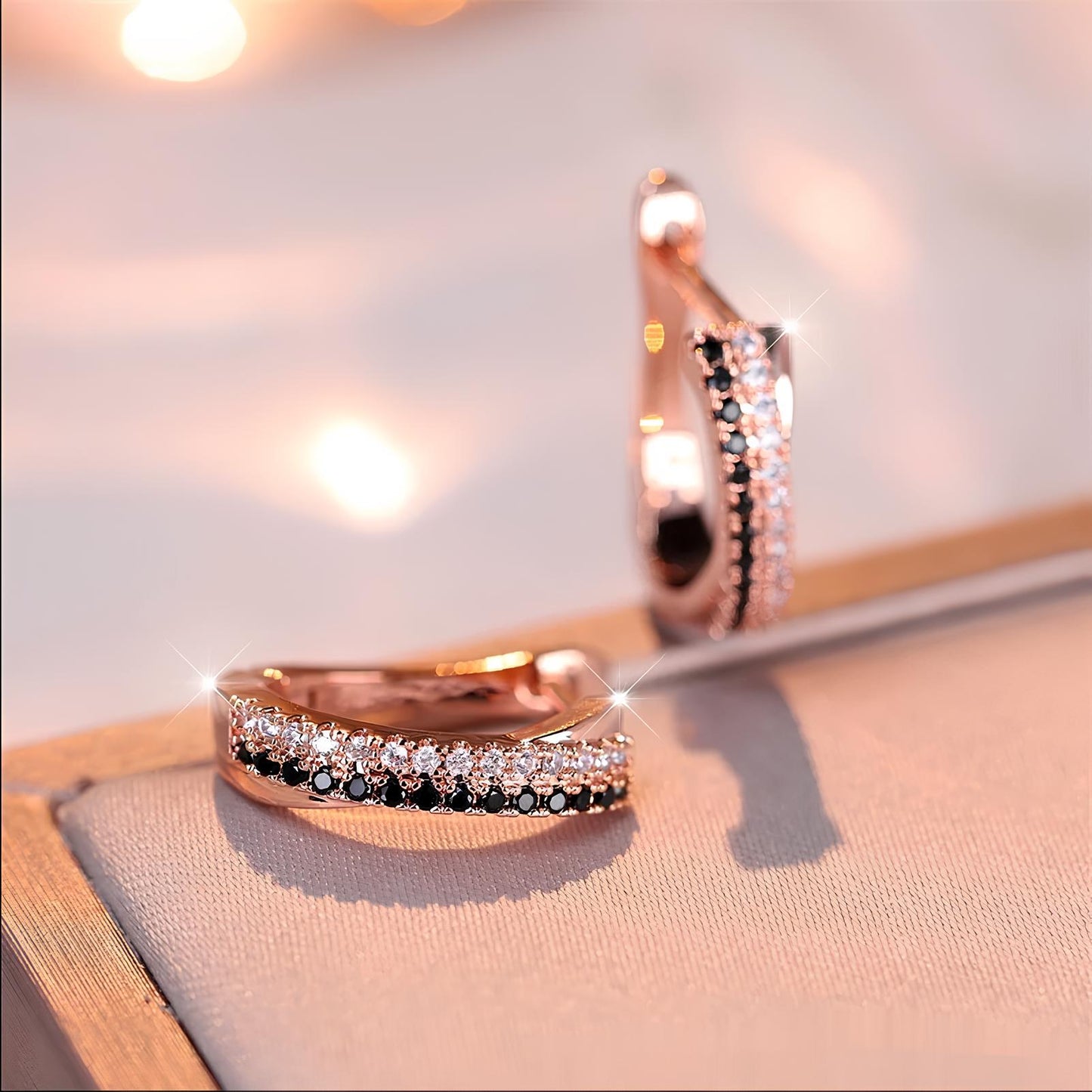 Celestial Radiance Charm Hoops