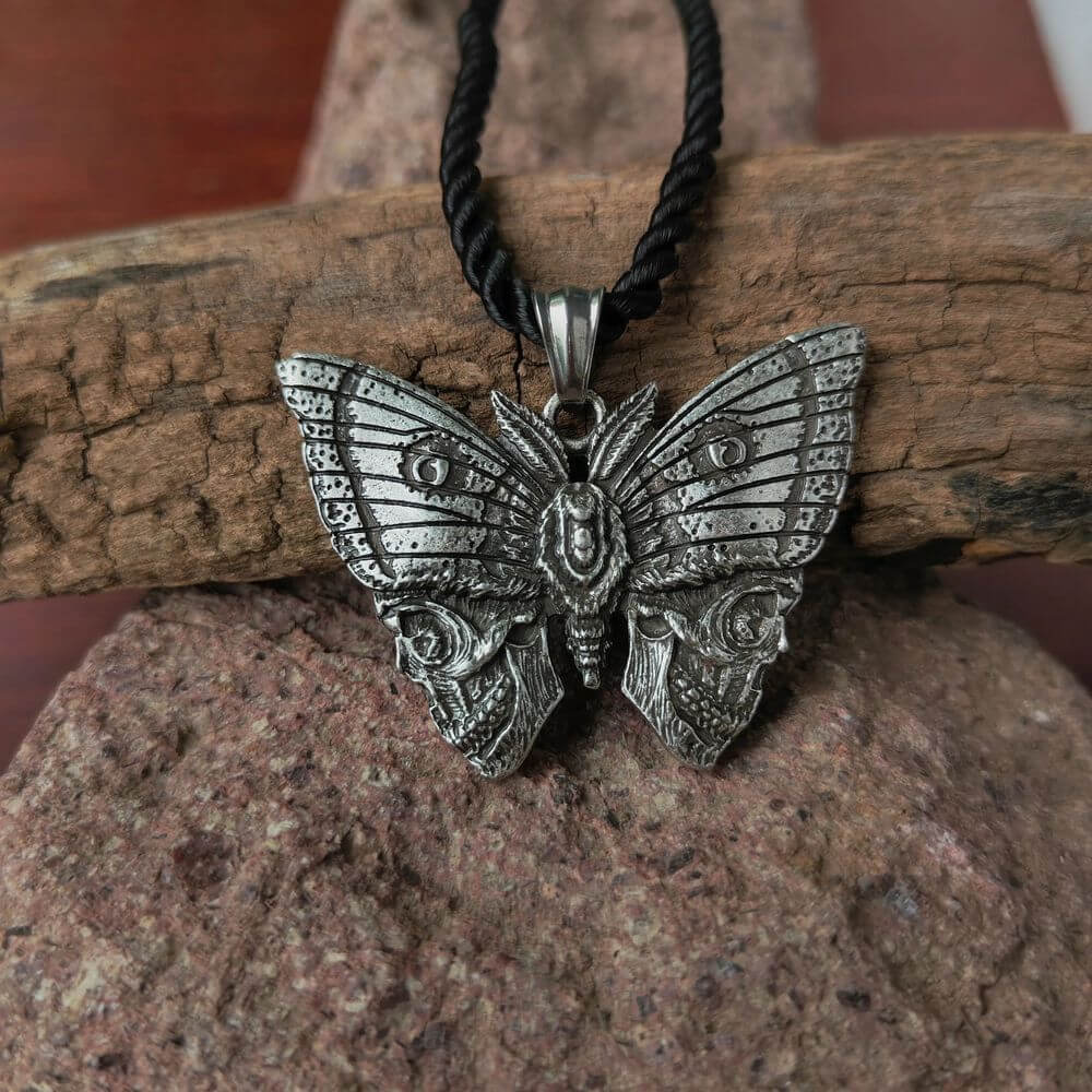 Gothic Death Moth Necklace