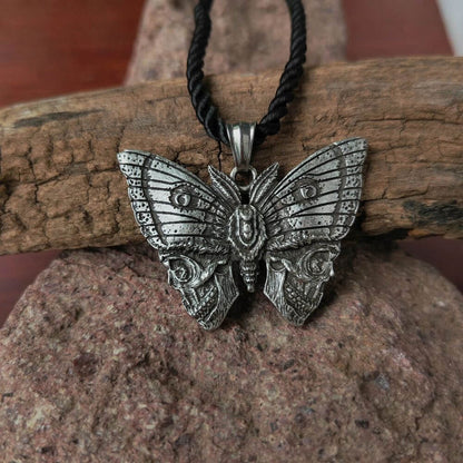 Gothic Death Moth Necklace