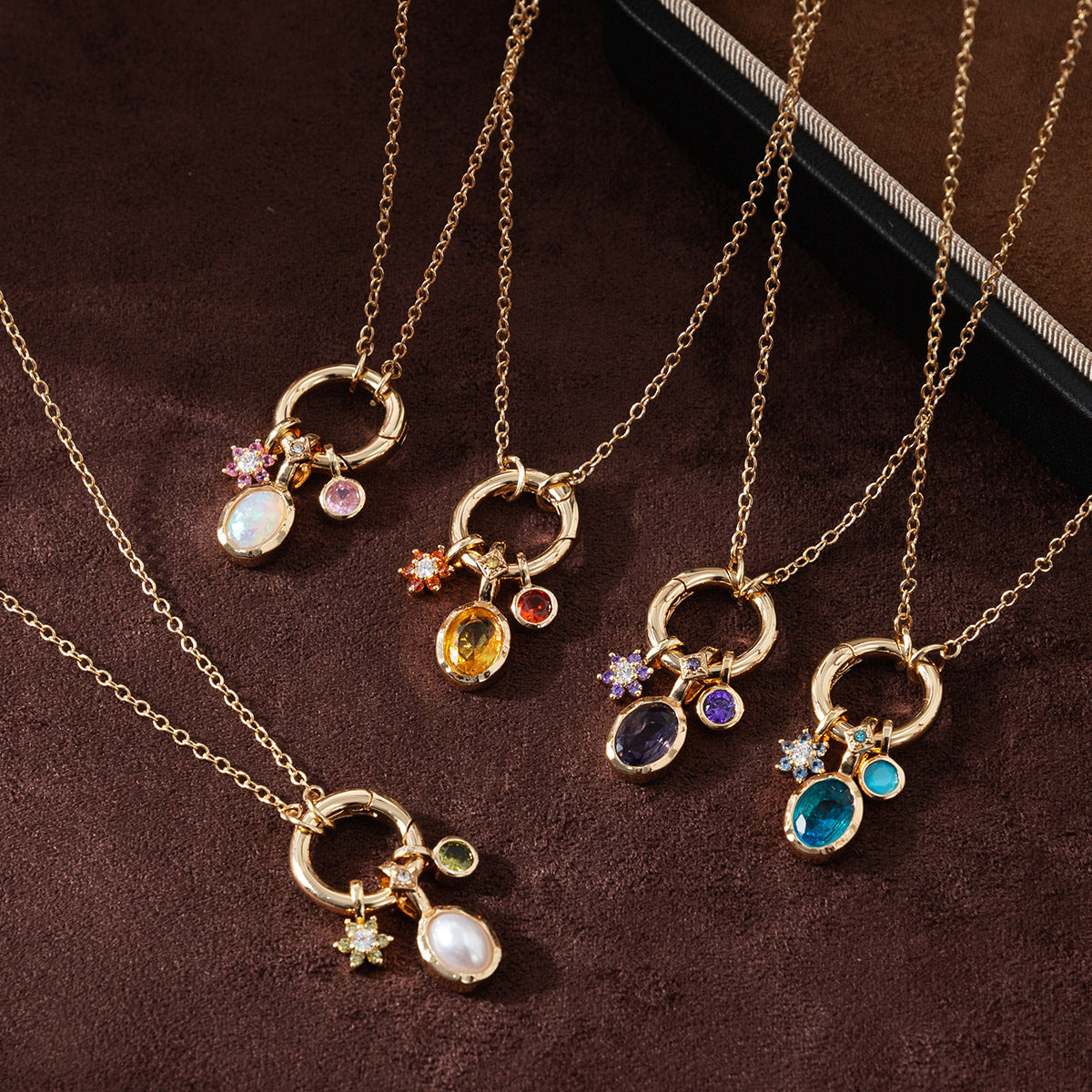 Birthstone Protection Charm Necklace