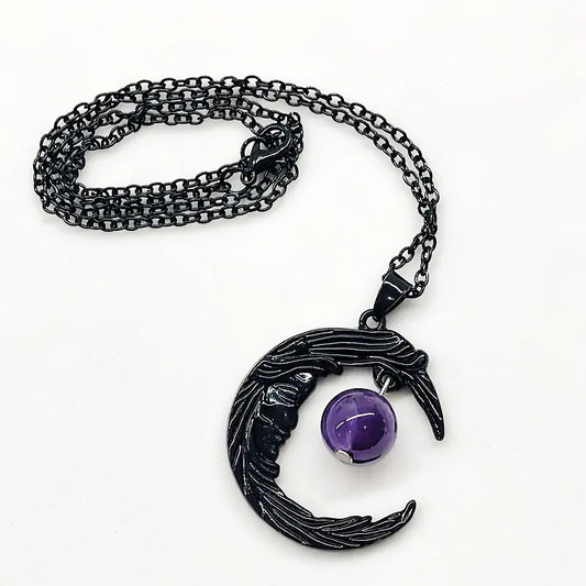 Amethyst Moonshadow Charm