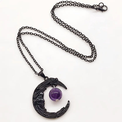 Amethyst Moonshadow Charm