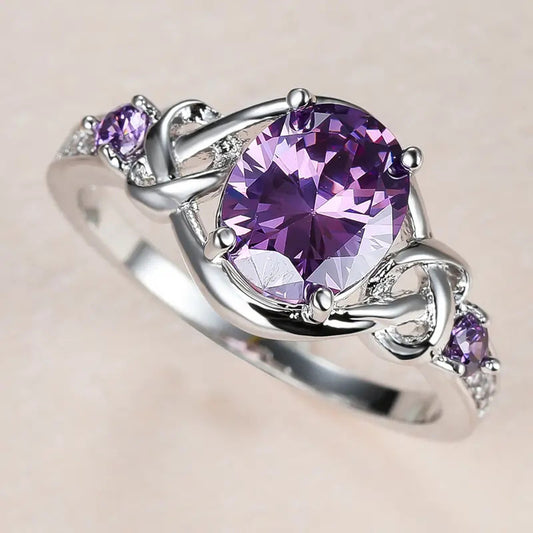 Sacred Amethyst Knot Ring