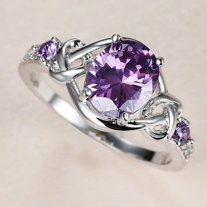Sacred Amethyst Knot Ring