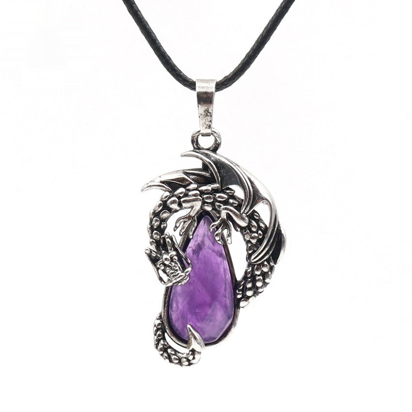 Wyrm Claw Drop Crystal Necklace