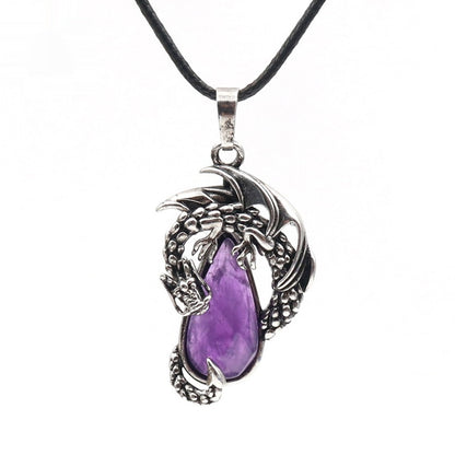 Wyrm Claw Drop Crystal Necklace