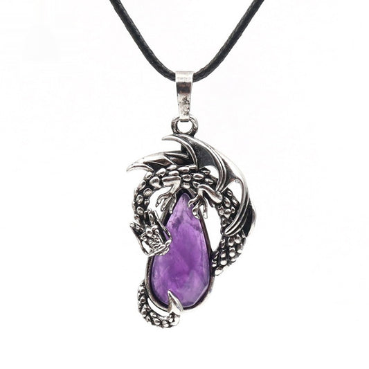 Wyrm Claw Drop Crystal Necklace