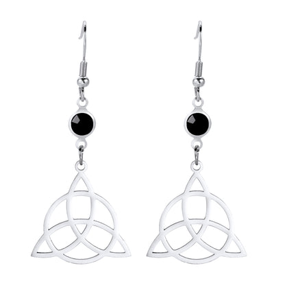 Mystical Triquetra Amulet Drop Earrings