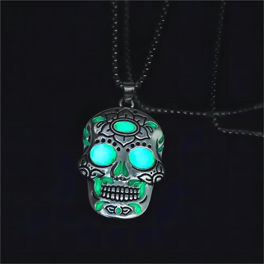 Luminous Skull of Enchantment Necklace