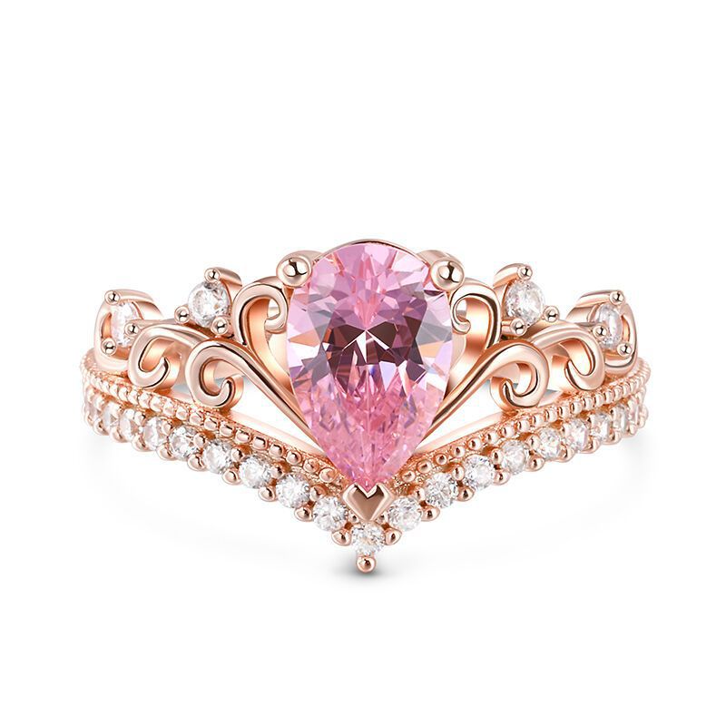 Rose Sovereign Heart Crown Ring
