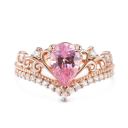 Rose Sovereign Heart Crown Ring