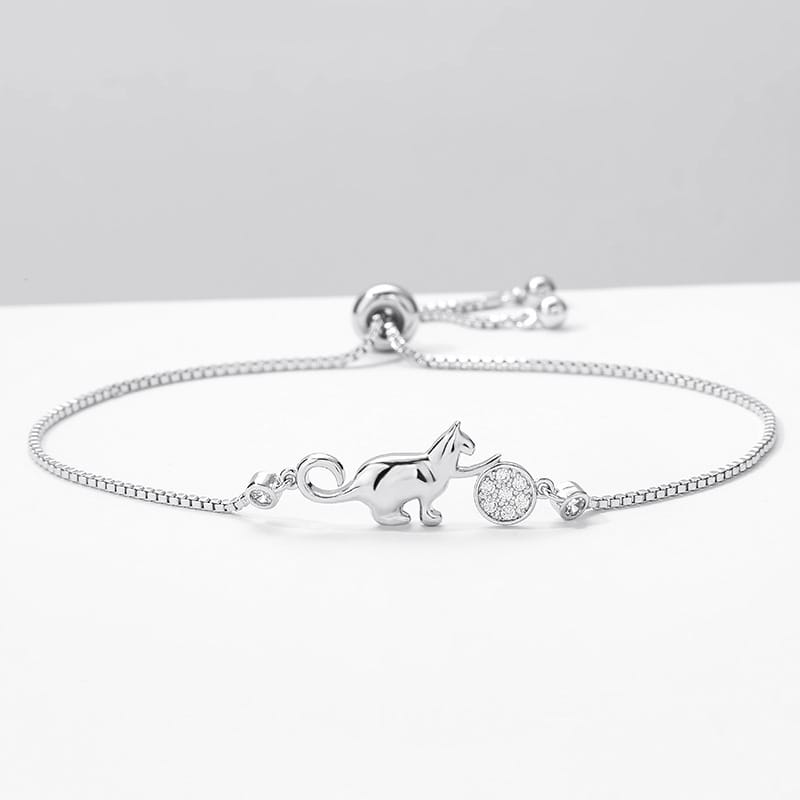 Cat Moon Charm Bracelet