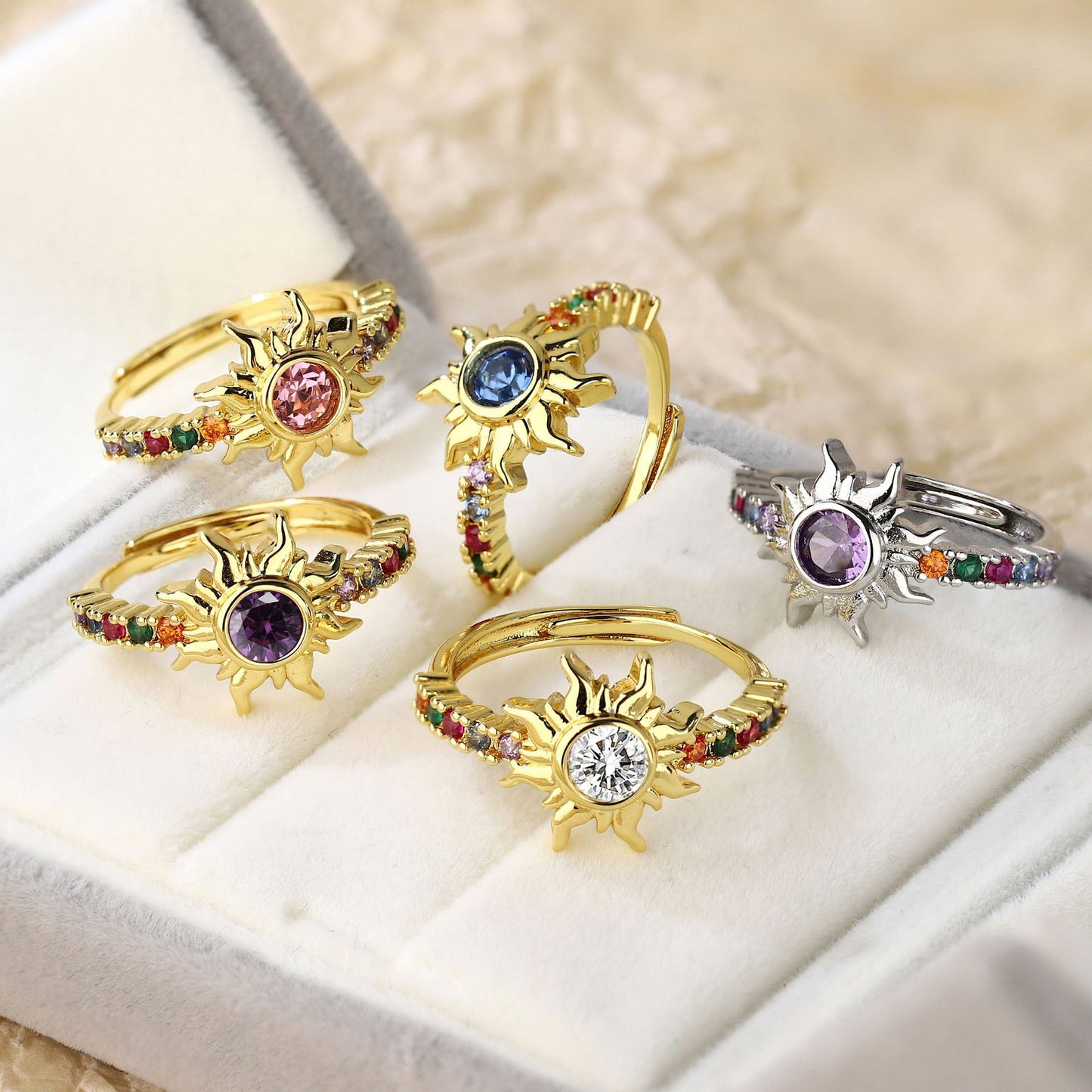 Solar Radiance Crystal Ring