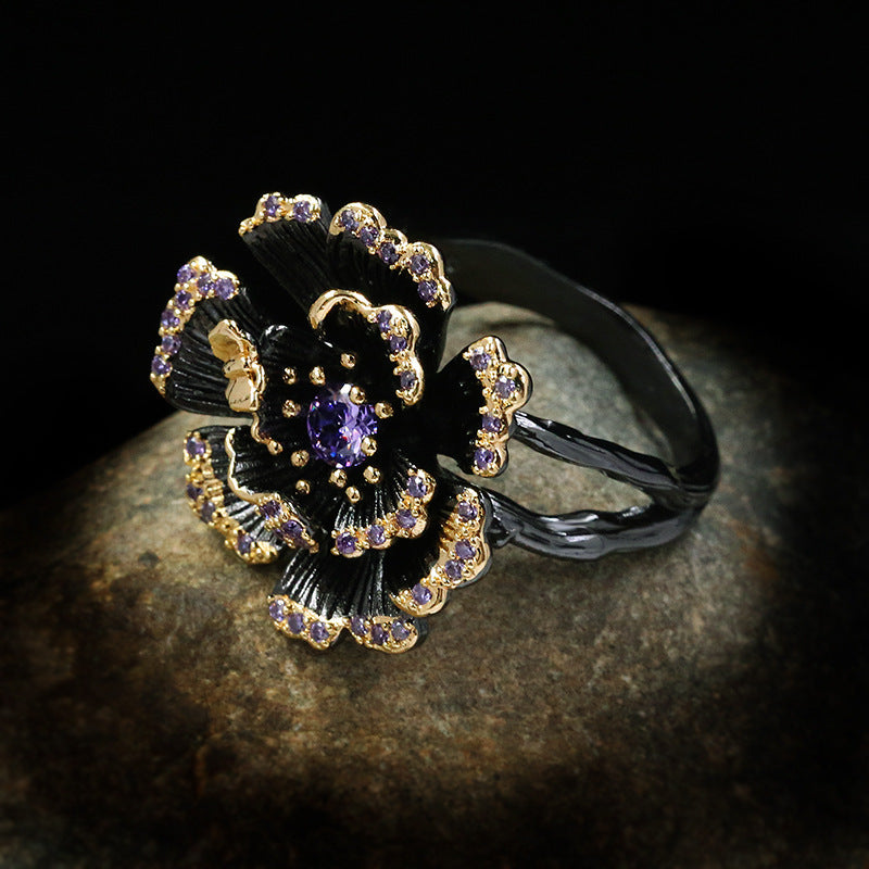 Witchflower Amethyst Ring