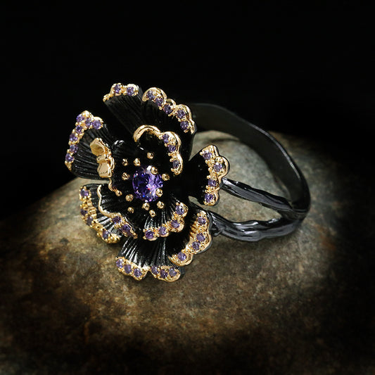 Witchflower Amethyst Ring