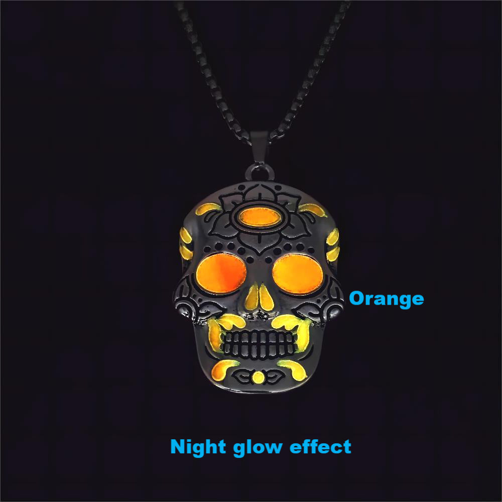 Luminous Skull of Enchantment Necklace