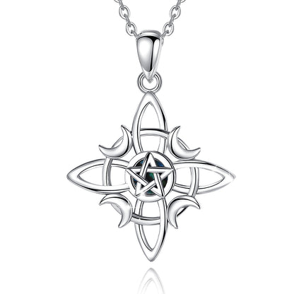 Pentacle Witches Knot protection Necklace