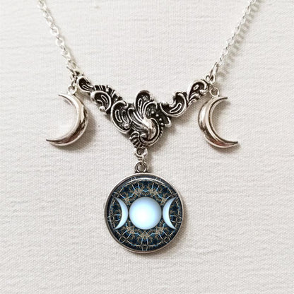 Eternal Moon Goddess Vintage Necklace