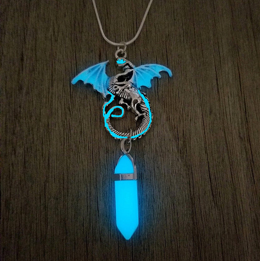 Glowing Dragon Crystal Necklace