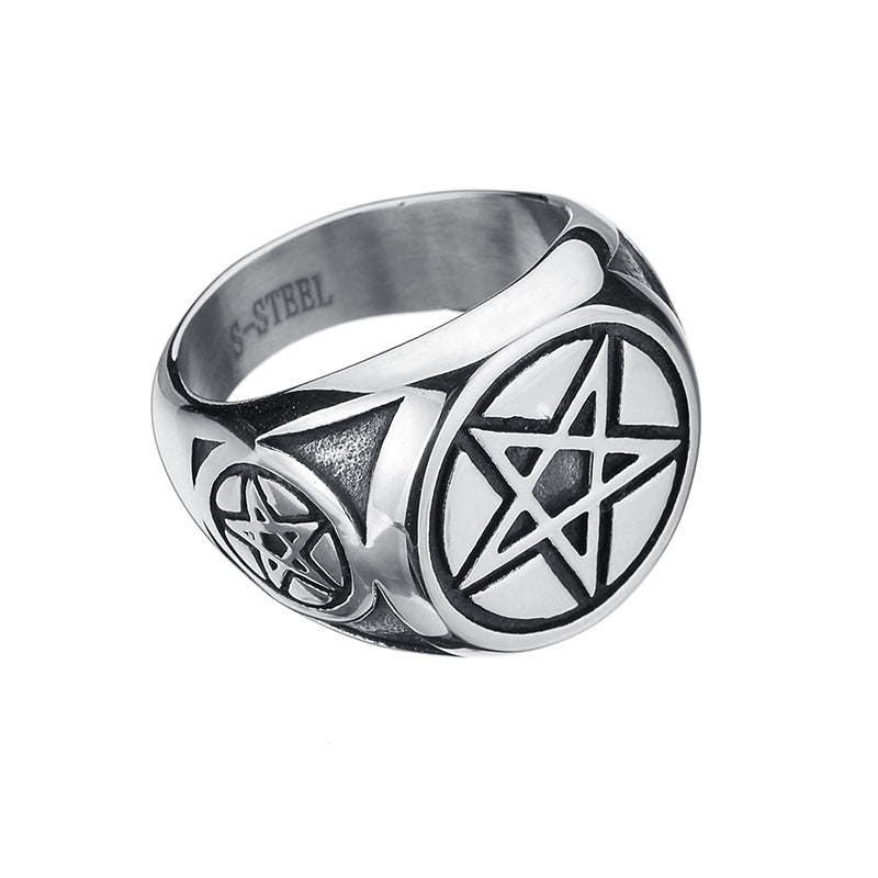Triple Pentacle Guardian Ring