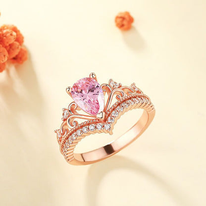 Rose Sovereign Heart Crown Ring