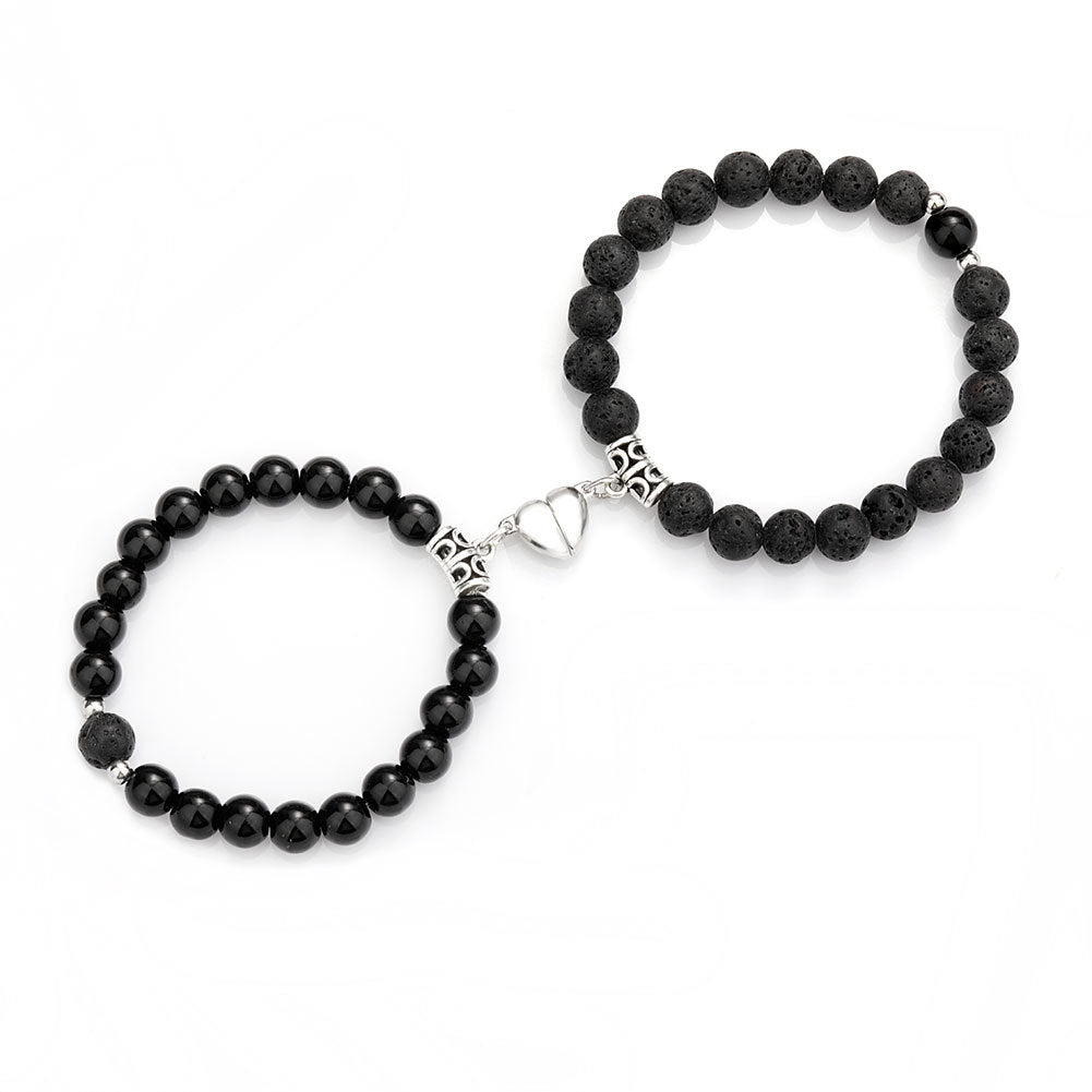 Natural Zircon Couple Bracelet Set (2 pieces)