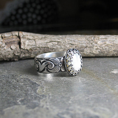 Goddess Halo Mother of Pearl Ring