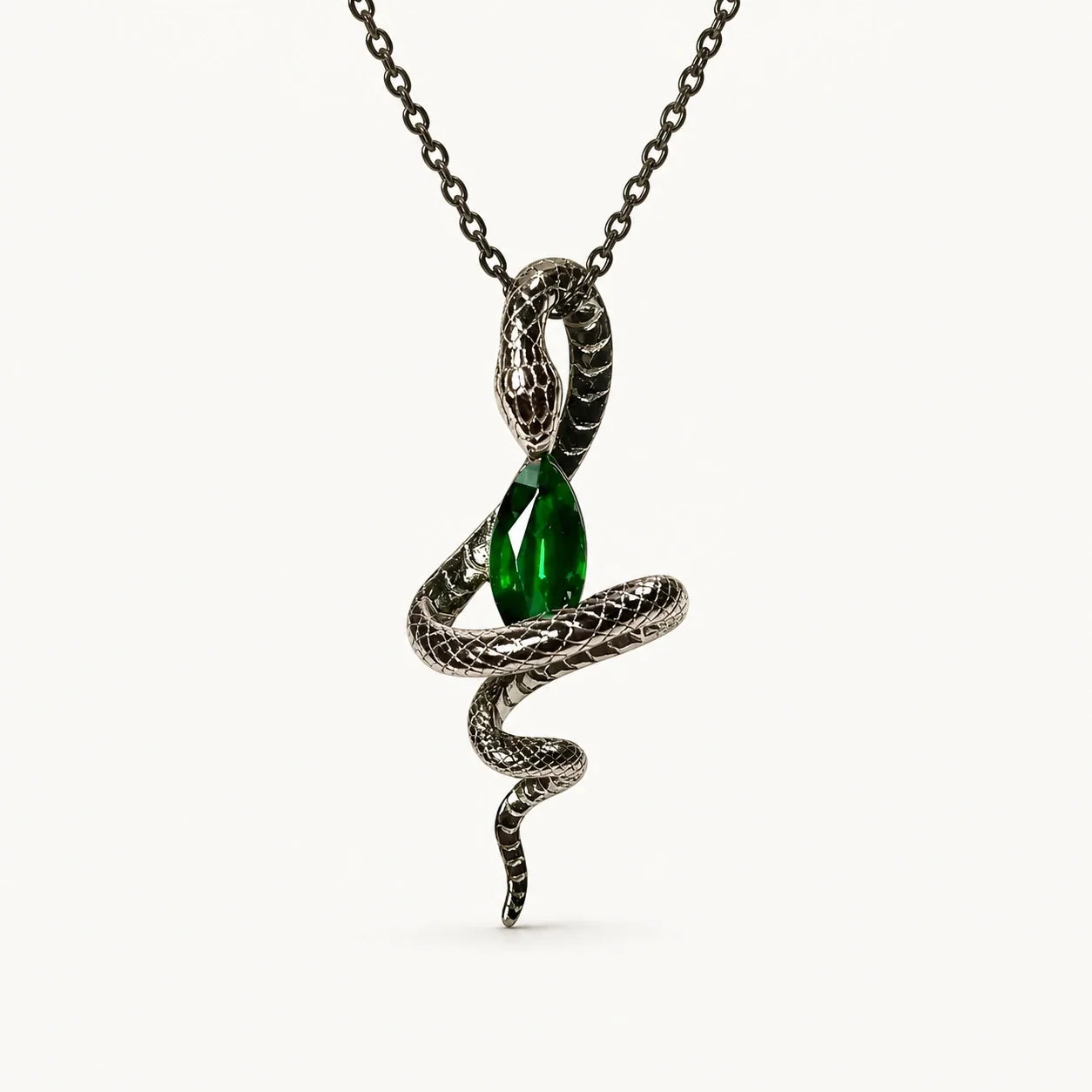 Emerald Serpent Necklace studio product image