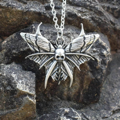 Gothic Death Moth Necklace