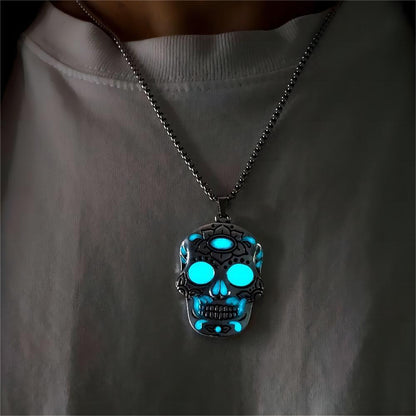 Luminous Skull of Enchantment Necklace