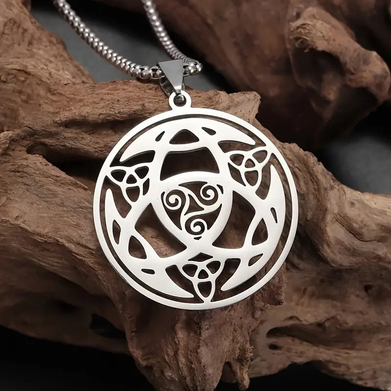 Sacred Triskelion Knot Necklace
