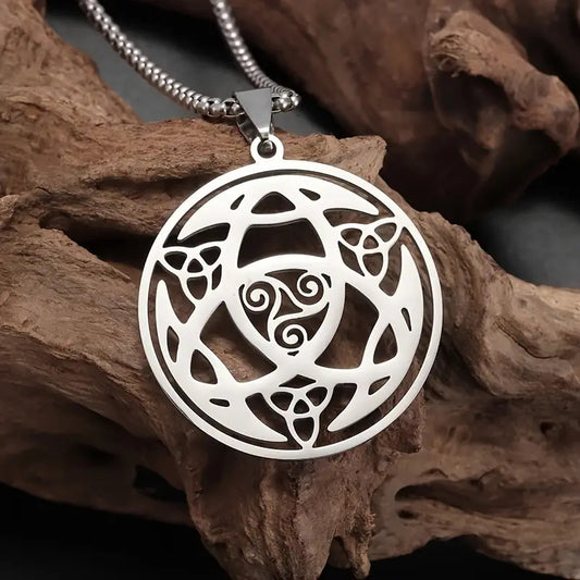 Sacred Triskelion Knot Necklace