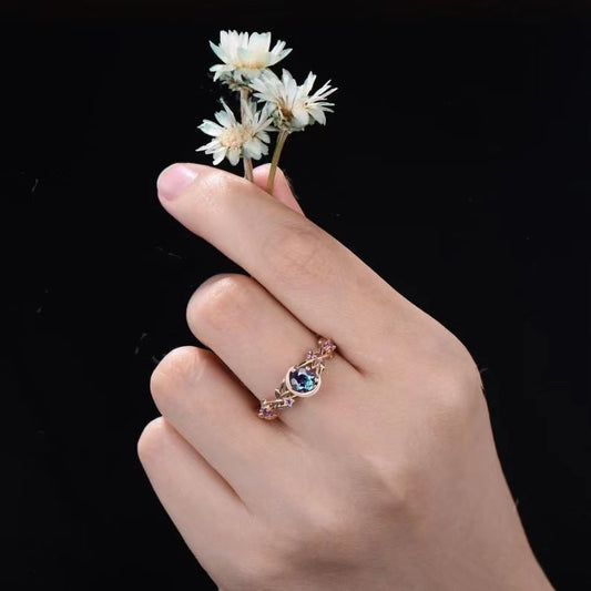 Crystal Lunar Bloom Ring