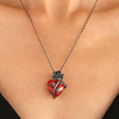 Rosebound Heart of Ember Necklace
