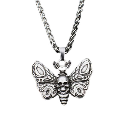 Gothic Death Moth Necklace