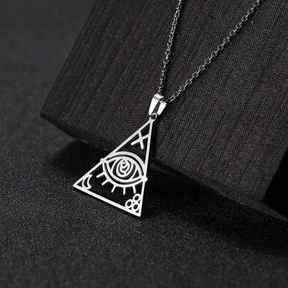 Triangle Evil Eye Necklace