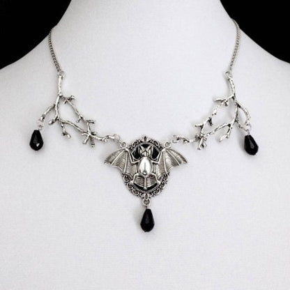 Gothic Mysterious Energy Wizard Bat Necklace