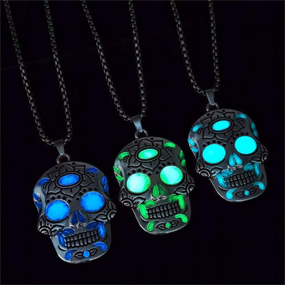 Luminous Skull of Enchantment Necklace