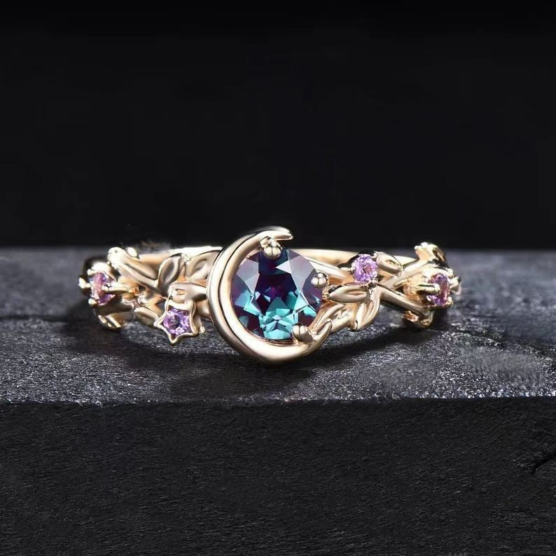 Crystal Lunar Bloom Ring