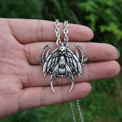 Gothic Death Moth Necklace