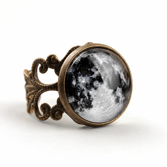 Full Moon Antiqued Ring studio product photo