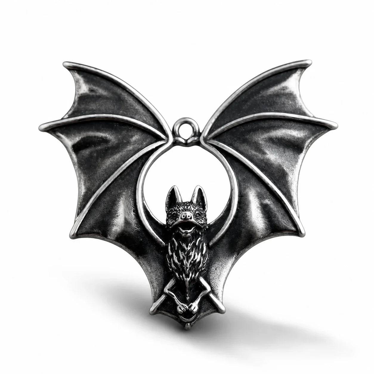 Gothic Bat Guardian Necklace studio product photo
