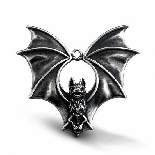 Gothic Bat Guardian Necklace studio product photo