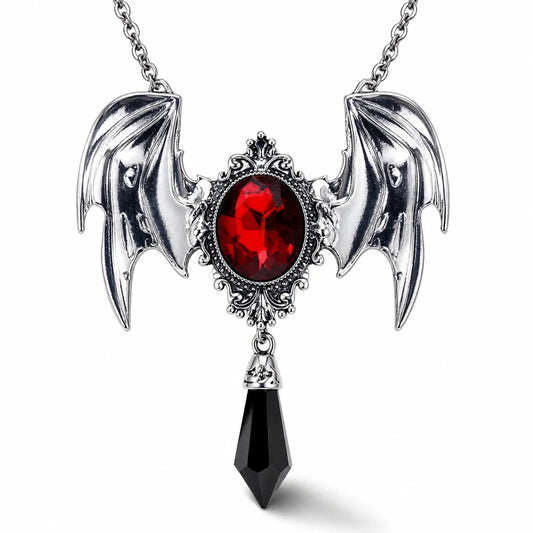 Gothic Bat Guardian Necklace studio product photo