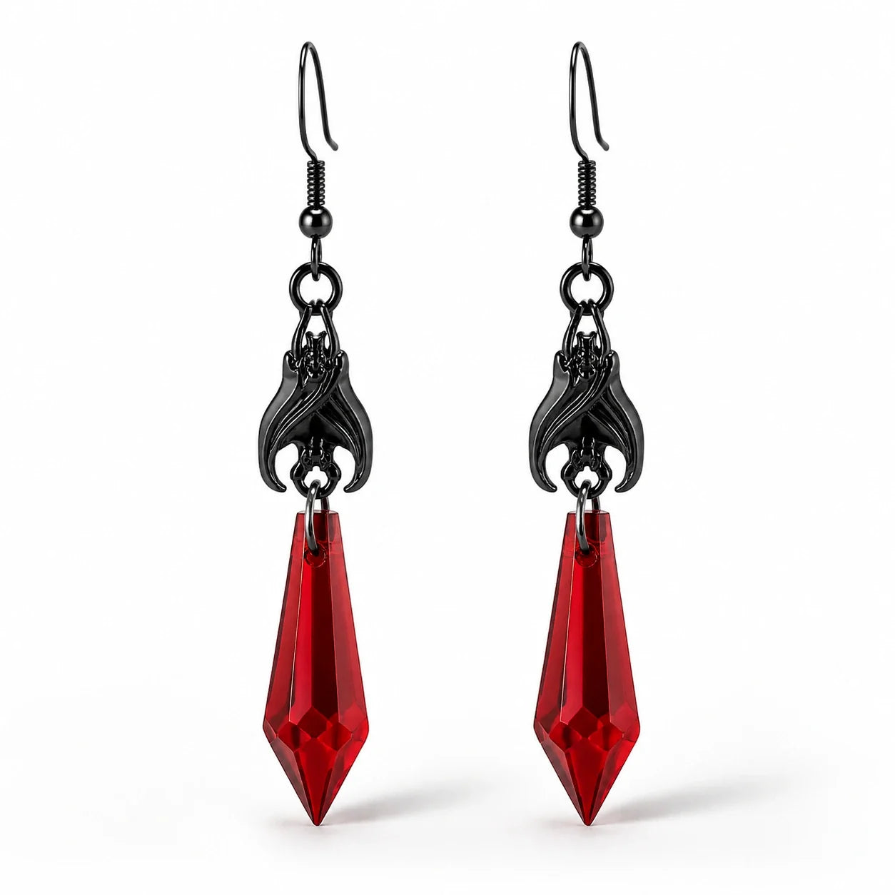 Gothic Bat Protection Earrings studio product photo