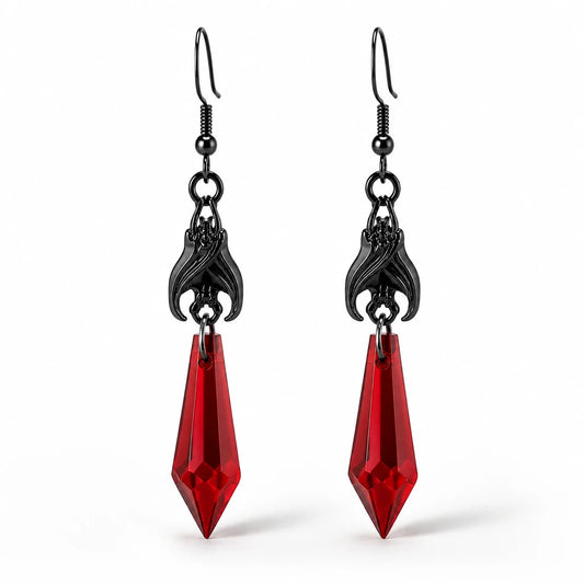 Gothic Bat Protection Earrings studio product photo